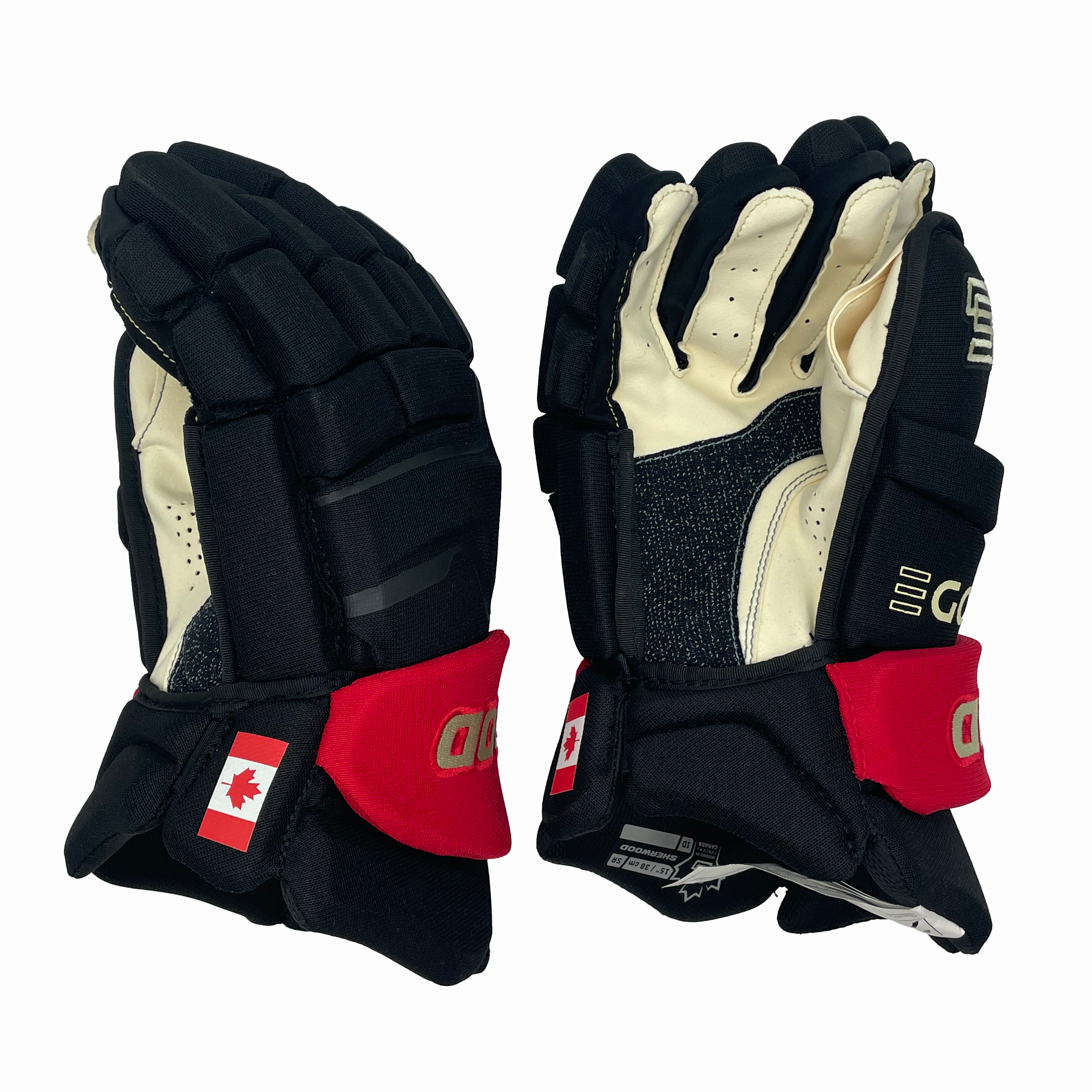 Sherwood Code Encrypt Pro - Tournoi des 4 nations de l'équipe canadienne - Junior (noir/rouge/beige)